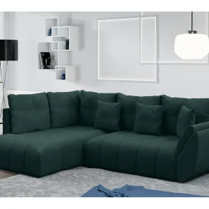 AX LIVING hoekbank met slaapfunctie Corleone groen 268 cm AX LIVING hoekbank met slaapfunctie Corleone groen 268 cm