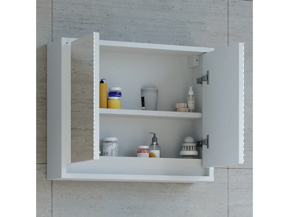 Badkamerspiegelkast wit 55x14x45 mila