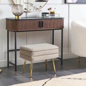 Bank met opbergruimte ODESSA Beige Fluweel