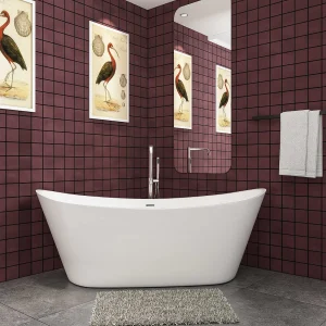 Aica 170x72x65 cm Functioneel Vrijstaand wit Acrylbad met twee rugleuningen met Uitstekende Warmte-isolatie en Afvoerset Aica 170x72x65 cm Functioneel Vrijstaand wit Acrylbad met twee rugleuningen met Uitstekende Warmte-isolatie en Afvoerset