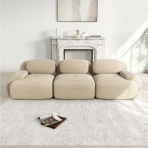 3-zits corduroy bank – Geen montage nodig – Beige 3-zits corduroy bank – Geen montage nodig – Beige