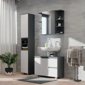 Badkamerkast wit 30x30x190 j-shape Badkamerkast wit 30x30x190 j-shape