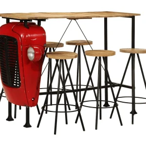 7-delige Barset massief mangohout 7-delige Barset massief mangohout