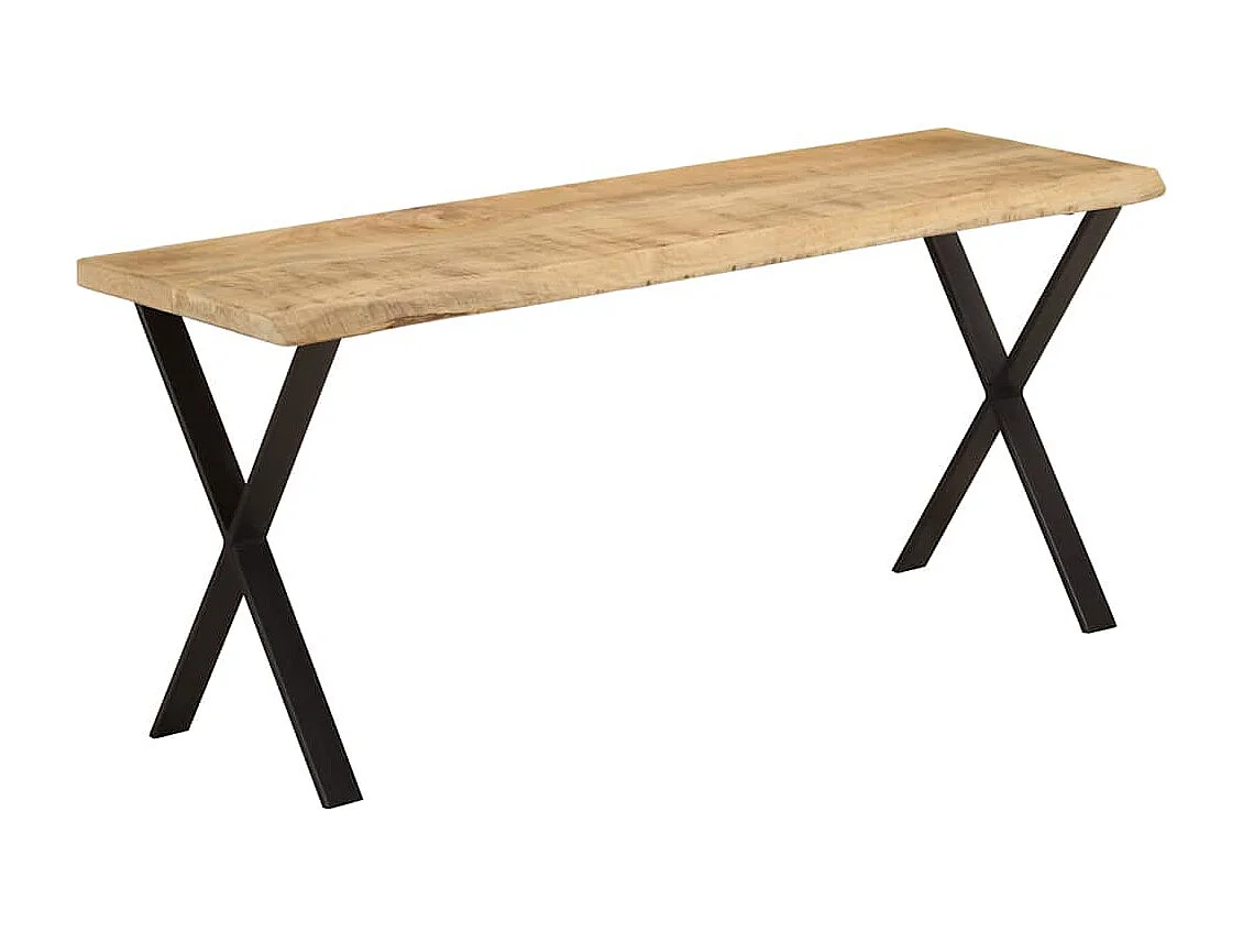 Bankje met natuurlijke rand 105 cm massief mangohout