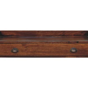 Artisan Furniture Belmont wandplank van massief hout, 1 lade, donkerbruin Artisan Furniture Belmont wandplank van massief hout, 1 lade, donkerbruin