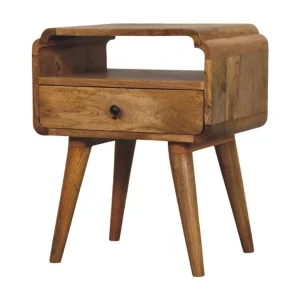 Artisan Furniture Massief hout Newton Oak-achtig nachtkastje Artisan Furniture Massief hout Newton Oak-achtig nachtkastje