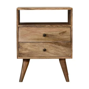 Artisan Furniture Massief hout Klassiek eikenhouten nachtkastje Artisan Furniture Massief hout Klassiek eikenhouten nachtkastje