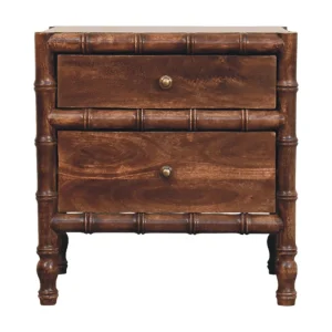 Artisan Furniture Massief hout Bamboe nachtkastje in geroosterde amandelkleur