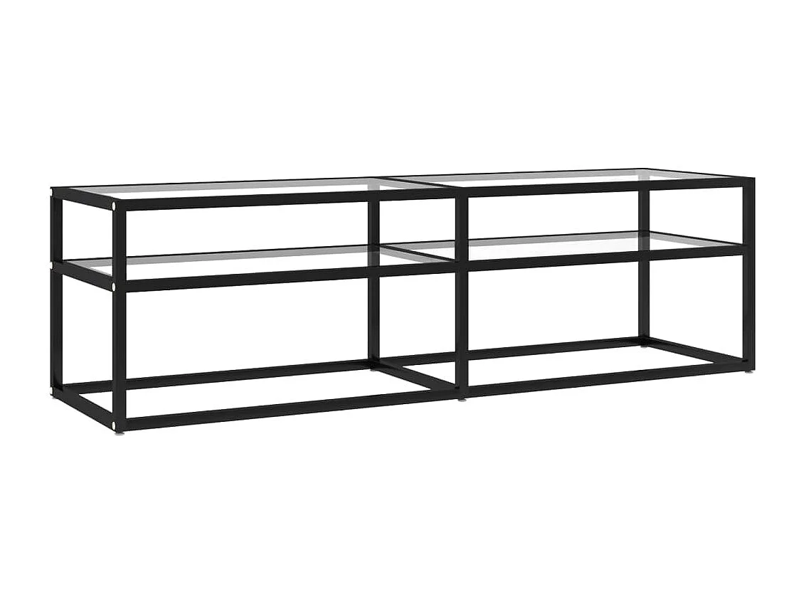 Ballypatrick Tv-meubel 140x40x40,5 cm gehard glas transparant