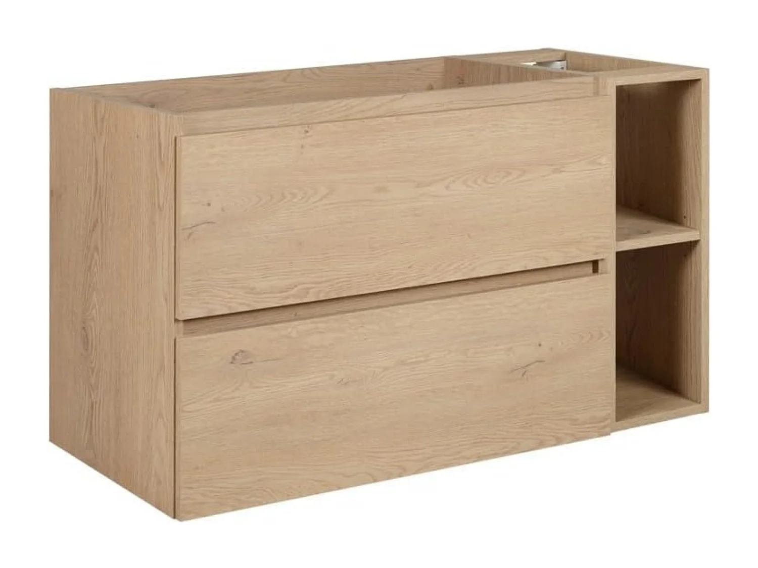 Badkamermeubel 100 cm + TOP, Kleur: Licht eiken, 100 x 60,7 x 46 cm