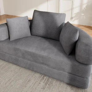 2-Zits Semi-Cirkelvormige Opzetbank – Ovaal Bed 173×176 cm – 250 kg – Zonder Montage – Ideaal voor Studio & Appartement