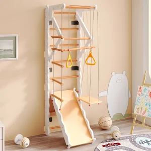 6-in-1 Multifunctioneel klimrek met glijbaan, schommel, ladder, optrekstang en ringen. (Max. 50 kg) 6-in-1 Multifunctioneel klimrek met glijbaan, schommel, ladder, optrekstang en ringen. (Max. 50 kg)