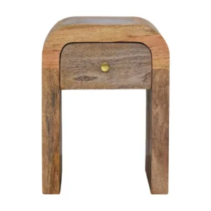 Artisan Furniture Massief hout Mini Darcy eikenhouten nachtkastje met afgeronde hoeken Artisan Furniture Massief hout Mini Darcy eikenhouten nachtkastje met afgeronde hoeken