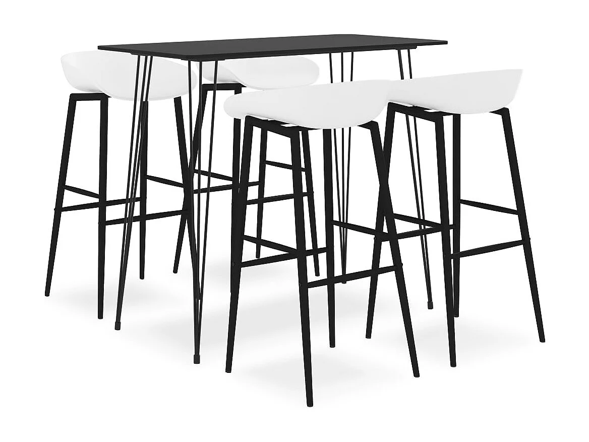 5-delige Barset zwart en wit