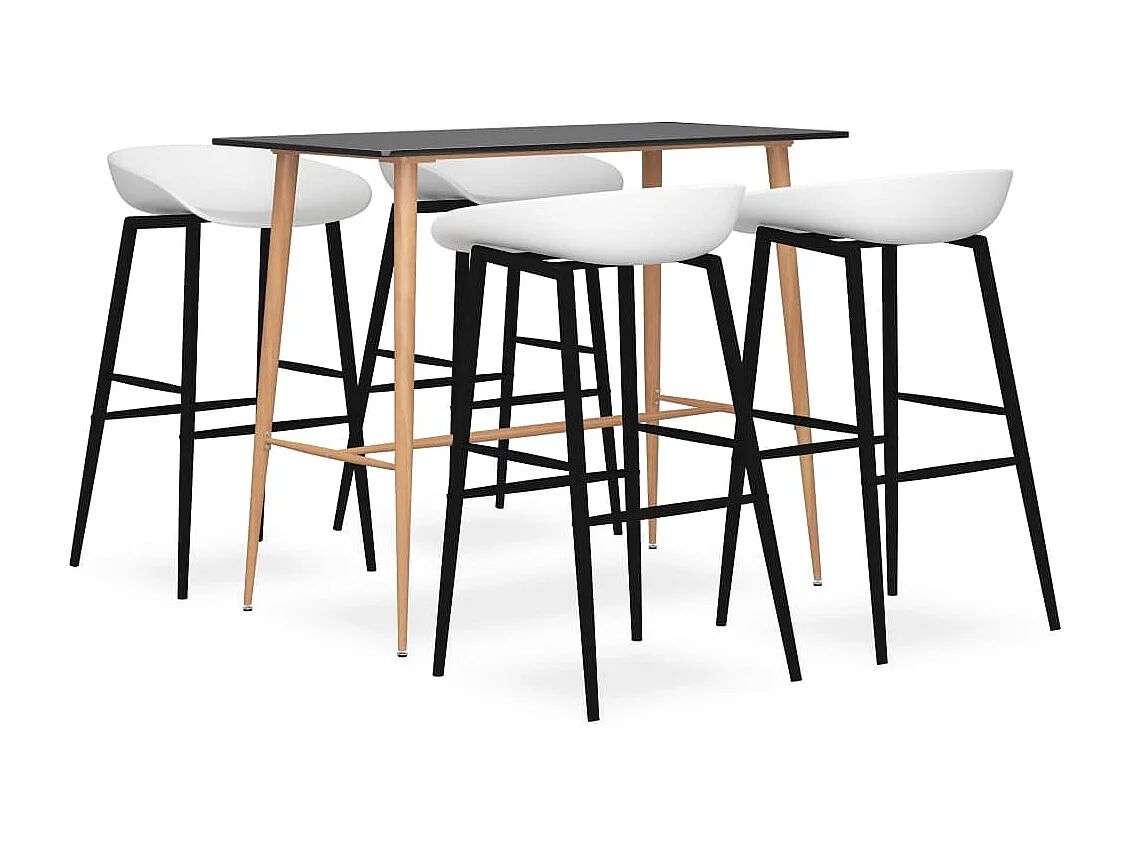 5-delige Barset zwart en wit