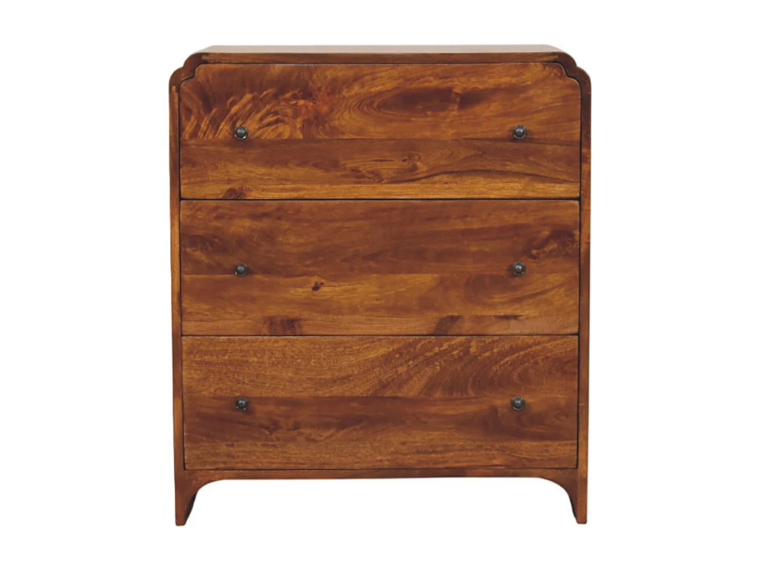 Artisan Furniture Massief hout Newton Chestnut ladekast met 3 laden