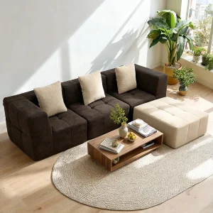 Bank Eden Compleet 3 zitplaatsen – bruin zand Bank Eden Compleet 3 zitplaatsen – bruin zand