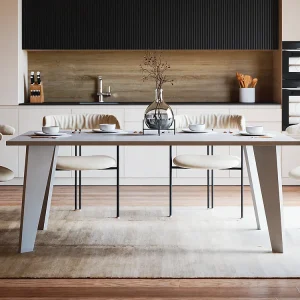 ARIS tafel 138 x 80 cm voor keuken, woonkamer, eetkamer Grijs ARIS tafel 138 x 80 cm voor keuken, woonkamer, eetkamer Grijs
