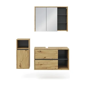 Badkamermeubel set artisanaal eiken 60x45x100 viola Badkamermeubel set artisanaal eiken 60x45x100 viola