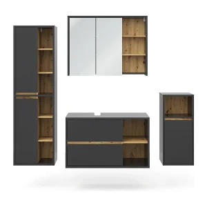 Badkamermeubelset antraciet 60x45x100 viola