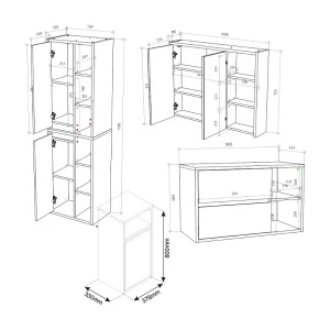 Badkamermeubel set wit 60x45x100 viola Badkamermeubel set wit 60x45x100 viola