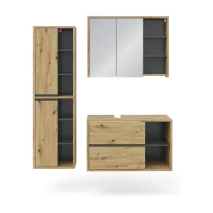 Badkamermeubel set artisanaal eiken 60x45x100 viola Badkamermeubel set artisanaal eiken 60x45x100 viola