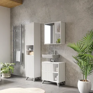Badkamermeubel wit 38x30x180 leano Badkamermeubel wit 38x30x180 leano