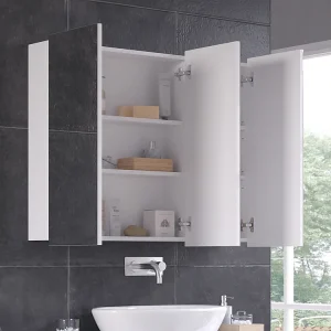 Badkamerspiegelkast wit 100×16.9×79.8 sola