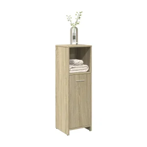 Badkamerkast 30x30x95 cm spaanplaat sonoma eikenkleurig