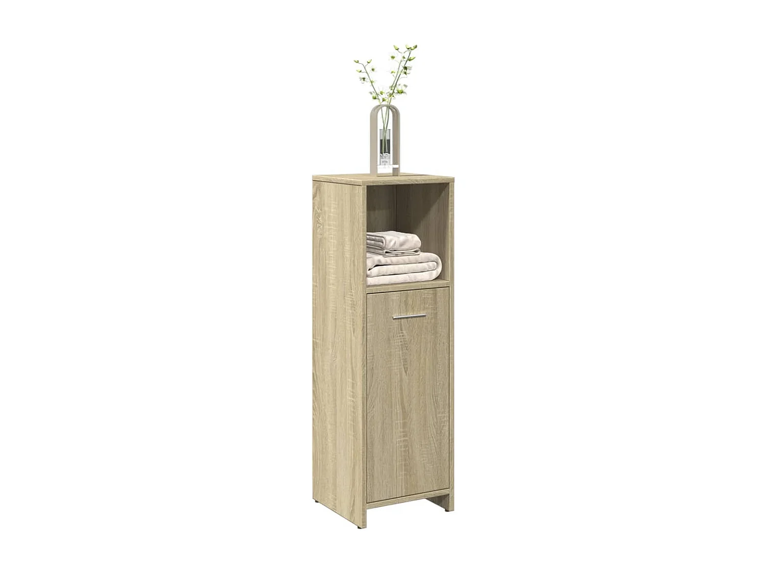 Badkamerkast 30x30x95 cm spaanplaat sonoma eikenkleurig