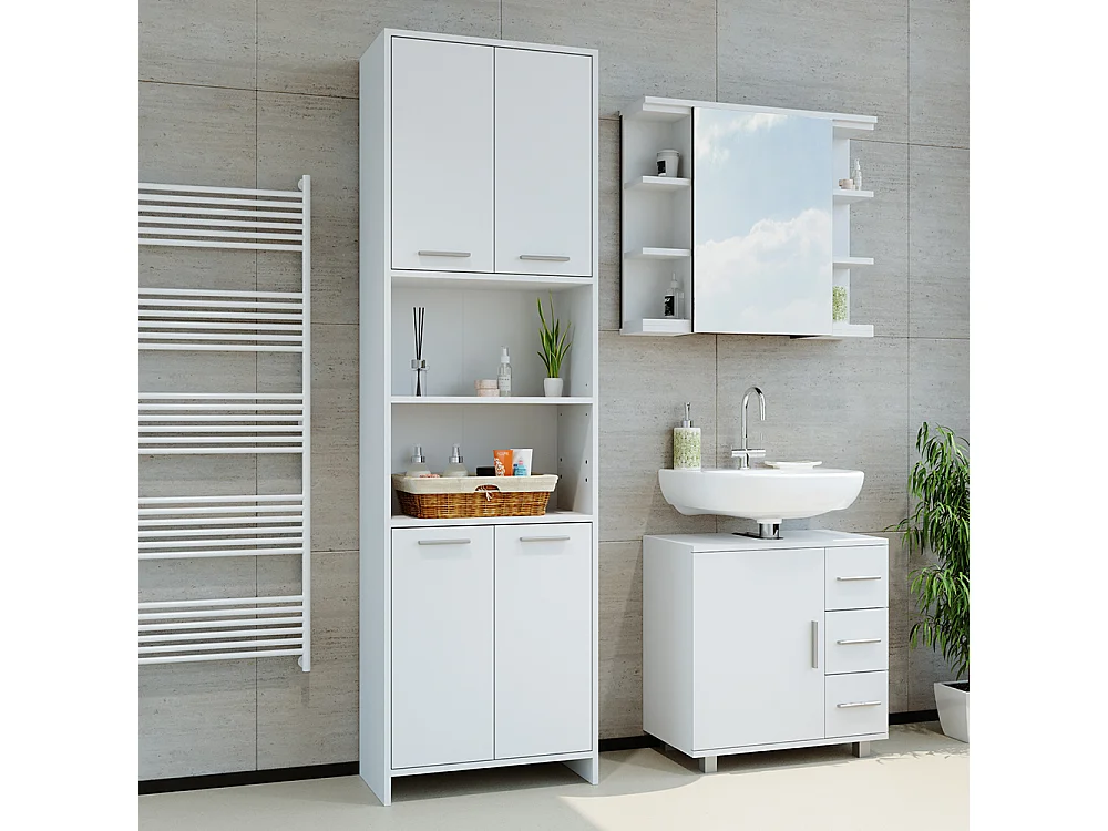 Badkamerkast wit 56.1x30x190 maris