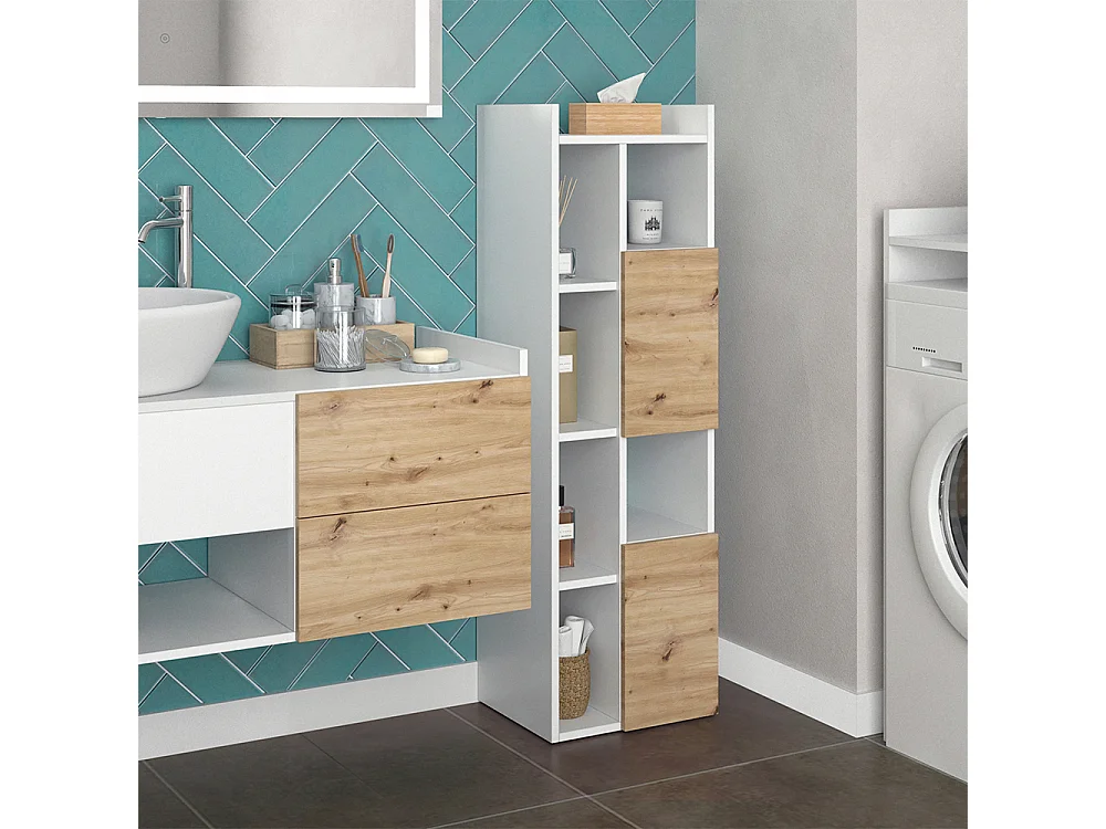 Badkamerkast wit 36x36x117 alf