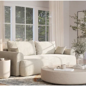 3-zits slaapbank met opbergruimte – chenille stof – beige grijs – TOLUCA 3-zits slaapbank met opbergruimte – chenille stof – beige grijs – TOLUCA