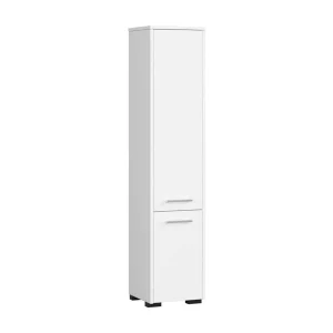 Badkamerzuil, 2 deuren, 140 x 30 x 30 cm, mat wit Badkamerzuil, 2 deuren, 140 x 30 x 30 cm, mat wit