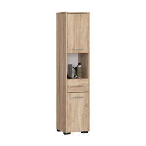 Badkamerkolom, 2 deuren, 1 lade, 140 x 30 x 30 cm, Sonoma eiken Badkamerkolom, 2 deuren, 1 lade, 140 x 30 x 30 cm, Sonoma eiken
