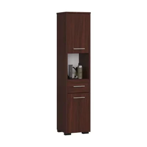 Badkamerzuil met 2 kasten en lade, d: h: 140 cm, l: 30 cm, d: 30 cm wenge Badkamerzuil met 2 kasten en lade, d: h: 140 cm, l: 30 cm, d: 30 cm wenge