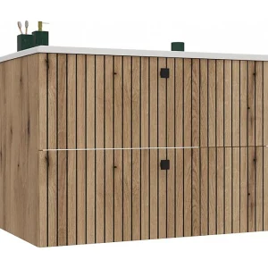 Badkamerkast, Evoke eiken, 80 x 57 x 45 cm
