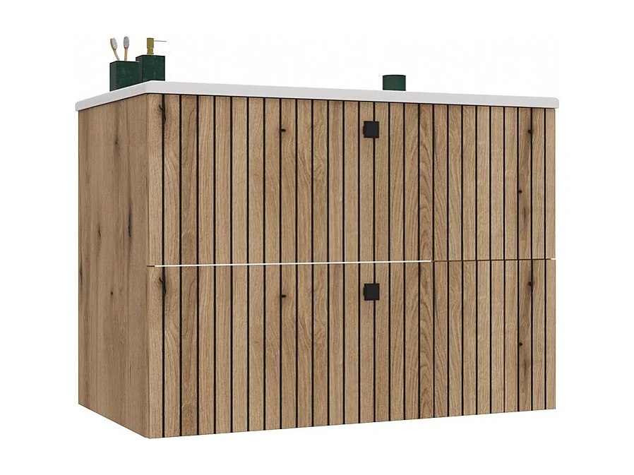 Badkamerkast, Evoke eiken, 80 x 57 x 45 cm