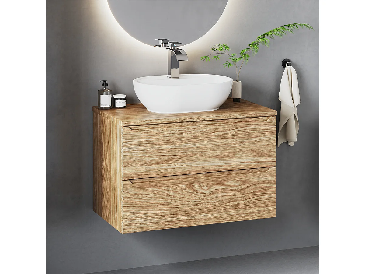 Onderkast 80cm plan de toilette Viggo Hout