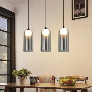 1e Vintage Hanglamp Voor Eettafel Smoky Grey G9 Ovaal Hoogte Verstelbaar Voor Woonkamer 1e Vintage Hanglamp Voor Eettafel Smoky Grey G9 Ovaal Hoogte Verstelbaar Voor Woonkamer