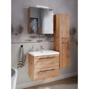 Badkamerset 80 cm Kast met wastafel Eikenhout Wotan Aster Badkamerset 80 cm Kast met wastafel Eikenhout Wotan Aster