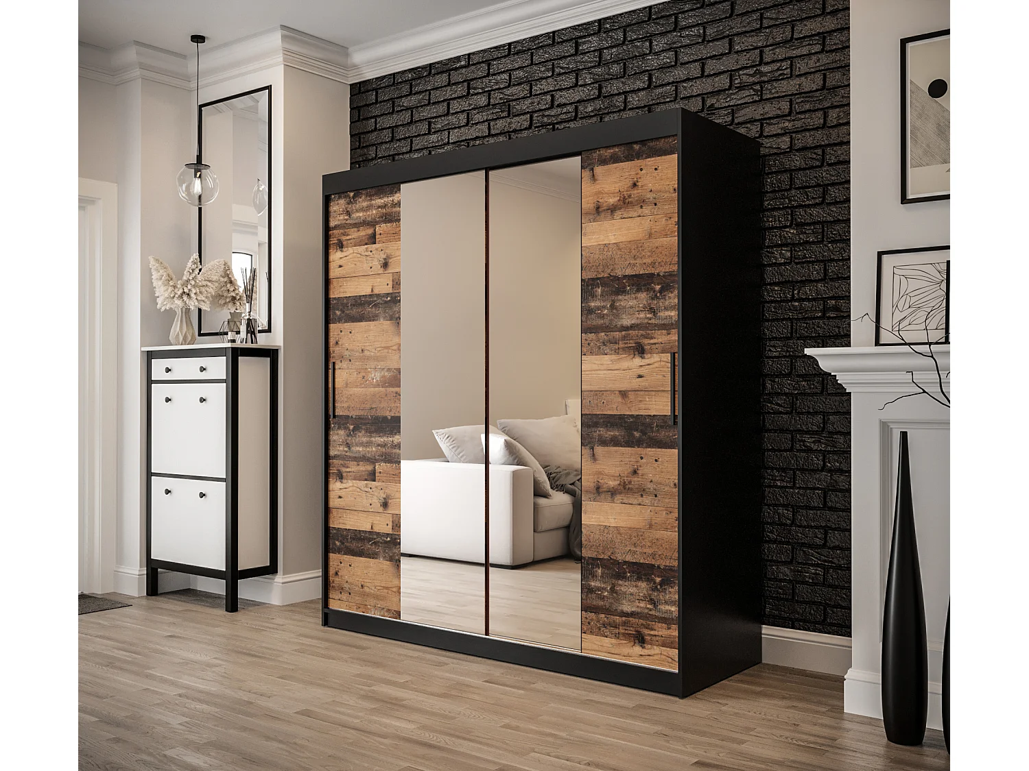 ARMARIO OLD STYLE DE PUERTAS CORREDERAS 200/180/62 2 puertas