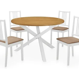 5-delige Eethoek MDF wit 5-delige Eethoek MDF wit