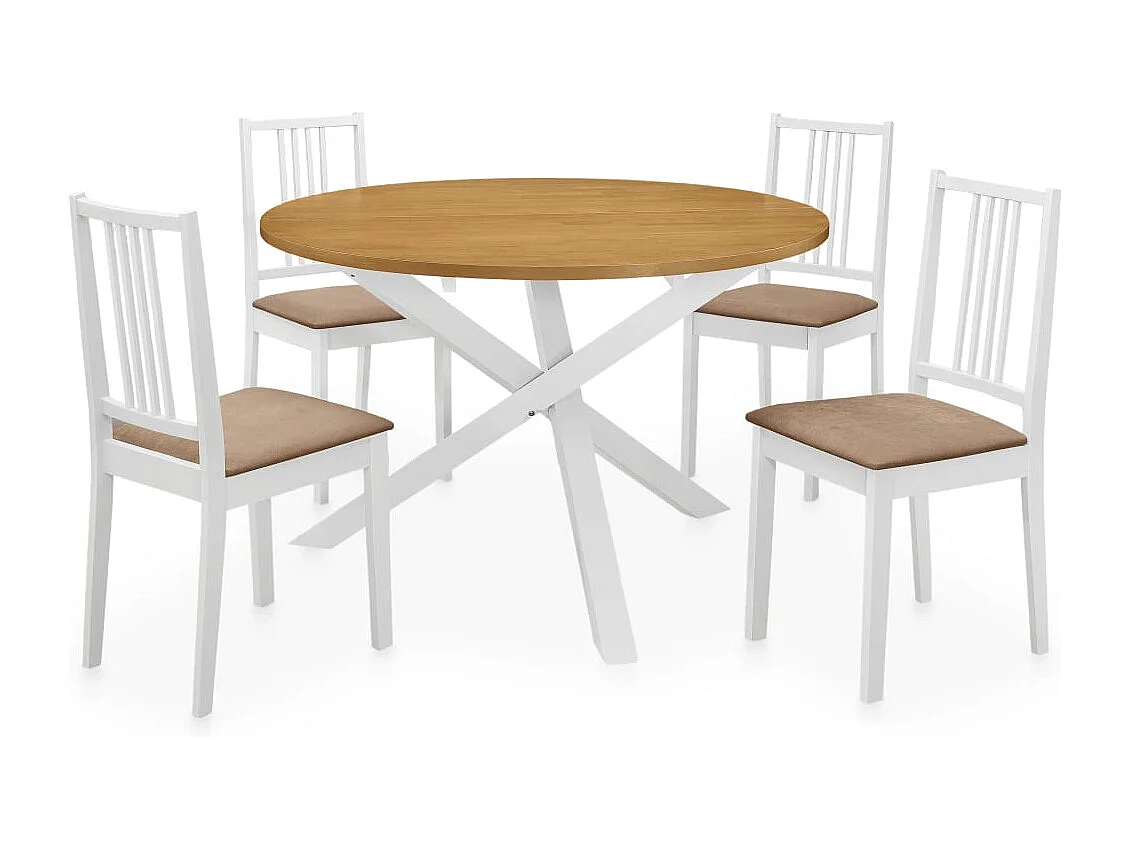 5-delige Eethoek MDF wit