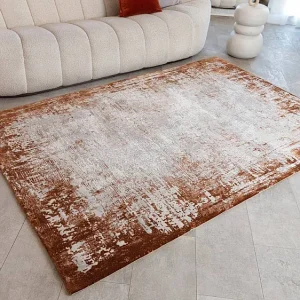Abstract tapijt – 160x230cm – oranje, crème – Kuza Border