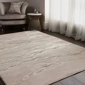 Abstract tapijt – 120x170cm – goud, grijs, beige – Aurora Linea Abstract tapijt – 120x170cm – goud, grijs, beige – Aurora Linea