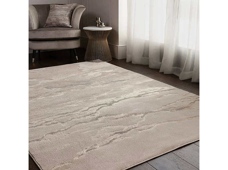 Abstract tapijt - 120x170cm - goud, grijs, beige - Aurora Linea