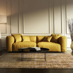 Abstract tapijt – 120x170cm – goud – Kuza Abstract Abstract tapijt – 120x170cm – goud – Kuza Abstract
