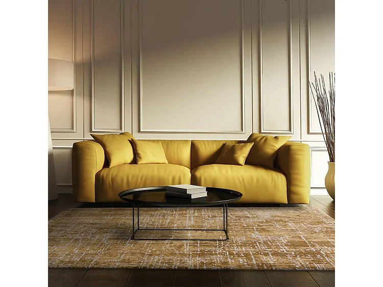 Abstract tapijt - 200x290cm - goud - Kuza Abstract