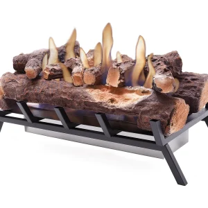 1,5L stalen brander met decoratieve houtblokken